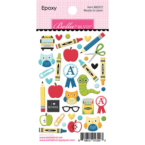 Bella Blvd - School Is Cool Collection - Epoxy Stickers - Ready To Learn 1 Bella Blvd - School Is Cool Collection - Epoxy Stickers - Ready To Learn