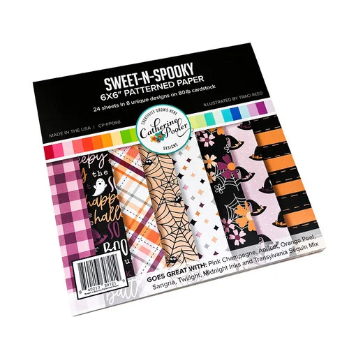 Catherine Pooler Designs - Sweet-n-Spooky Collection - Halloween - 6 x 6 Patterned Paper Pack 1 Catherine Pooler Designs - Sweet-n-Spooky Collection - Halloween - 6 x 6 Patterned Paper Pack
