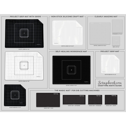 Scrapbook.com - Project Grip - Double Sided Silicone Craft Mat - White - Medium - 12x12 - 3 pack