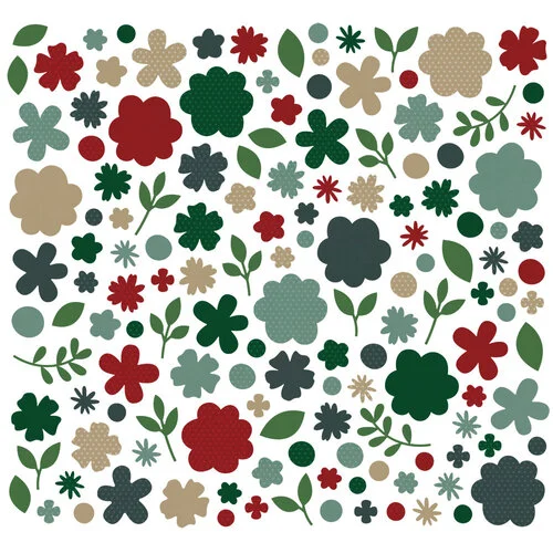 Simple Stories - Color Vibe Collection - Flower Bits and Pieces - Winter