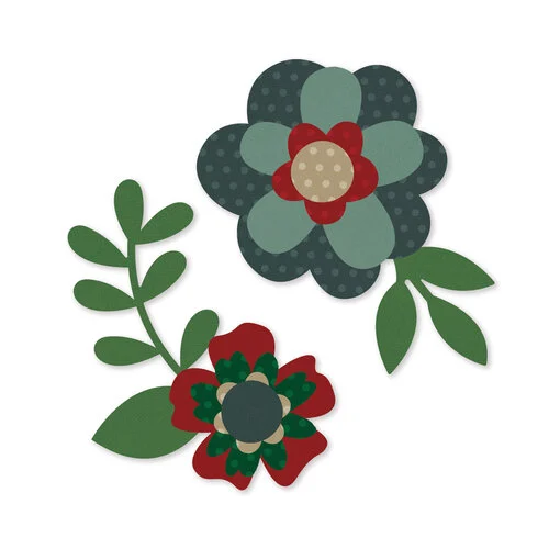 Simple Stories - Color Vibe Collection - Flower Bits and Pieces - Winter