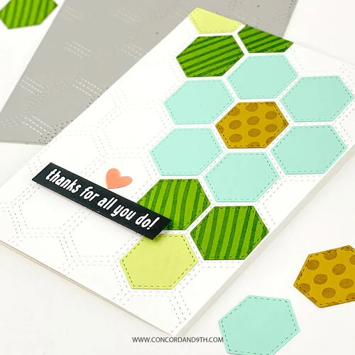 Concord and 9th - Dies - Honeycomb Quilt Top