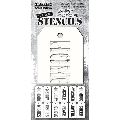 Stampers Anonymous - Tim Holtz - Element Stencils - Christmas 1 Stampers Anonymous - Tim Holtz - Element Stencils - Christmas
