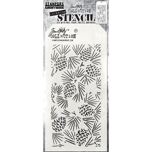 Stampers Anonymous - Tim Holtz - Christmas - Layering Stencils - Pinecones 1 Stampers Anonymous - Tim Holtz - Christmas - Layering Stencils - Pinecones