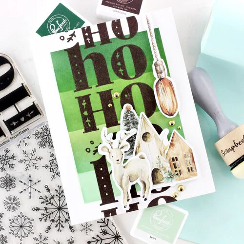 Scrapbook.com - Clear Photopolymer Stamp Set - Slimline Snowflake