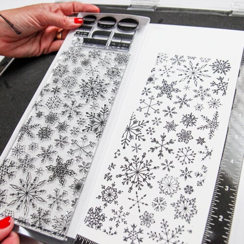 Scrapbook.com - Clear Photopolymer Stamp Set - Slimline Snowflake