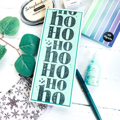 Scrapbook.com - Clear Photopolymer Stamp Set - Slimline Snowflake