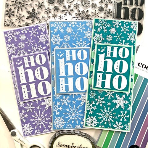 Scrapbook.com - Clear Photopolymer Stamp Set - Slimline Snowflake