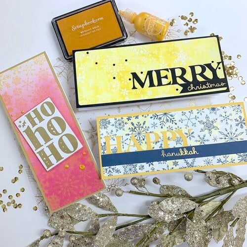 Scrapbook.com - Clear Photopolymer Stamp Set - Slimline Snowflake
