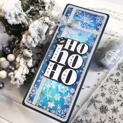 Scrapbook.com - Clear Photopolymer Stamp Set - Slimline Snowflake