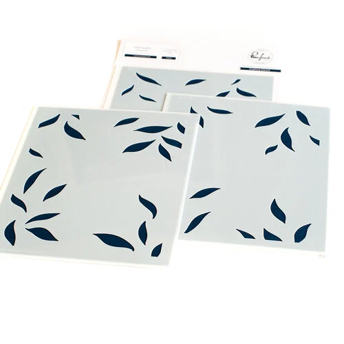 Pinkfresh Studio - Layering Stencils - Leafy Background 1 Pinkfresh Studio - Layering Stencils - Leafy Background
