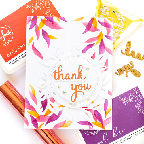 Pinkfresh Studio - Layering Stencils - Leafy Background 2 Pinkfresh Studio - Layering Stencils - Leafy Background