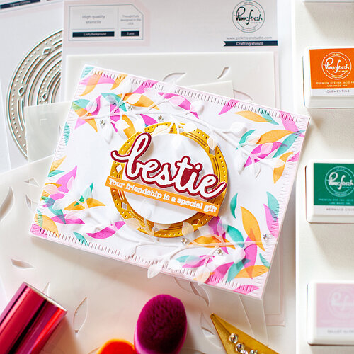 Pinkfresh Studio - Layering Stencils - Leafy Background 3 Pinkfresh Studio - Layering Stencils - Leafy Background