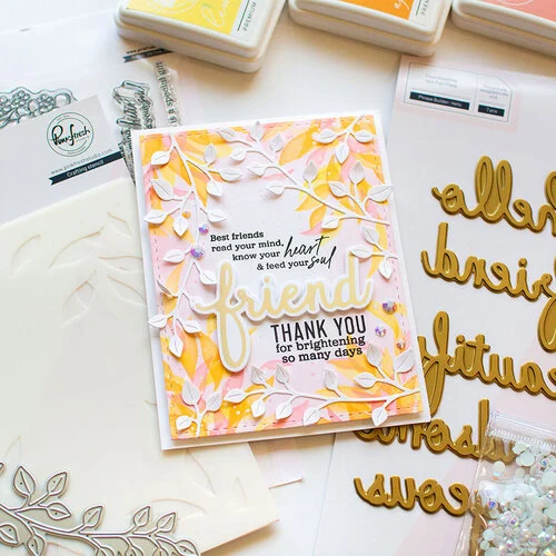 Pinkfresh Studio - Layering Stencils - Leafy Background 7 Pinkfresh Studio - Layering Stencils - Leafy Background