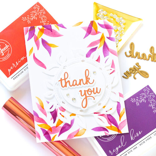 Pinkfresh Studio - Hot Foil Plate - Sentiment Suite - Thank You 2 Pinkfresh Studio - Hot Foil Plate - Sentiment Suite - Thank You