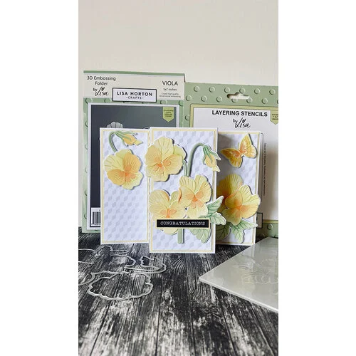 Lisa Horton Crafts - 3D Embossing Folder with Coordinating Dies - Viola