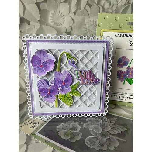 Lisa Horton Crafts - 3D Embossing Folder with Coordinating Dies - Viola