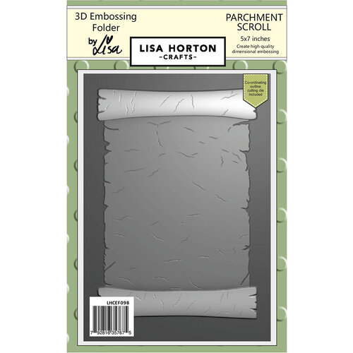 Lisa Horton Crafts - 3D Embossing Folder with Coordinating Dies - Parchment Scroll 1 Lisa Horton Crafts - 3D Embossing Folder with Coordinating Dies - Parchment Scroll
