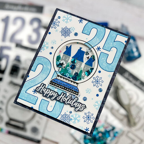 Scrapbook.com - Clear Photopolymer Stamp Set - Bold Numbers - Large - Solid