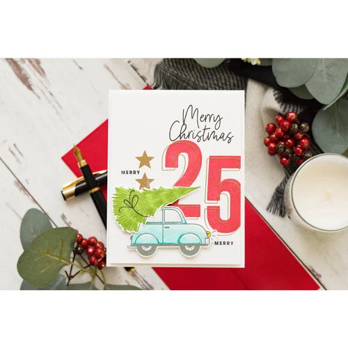 Scrapbook.com - Clear Photopolymer Stamp Set - Bold Numbers - Large - Solid