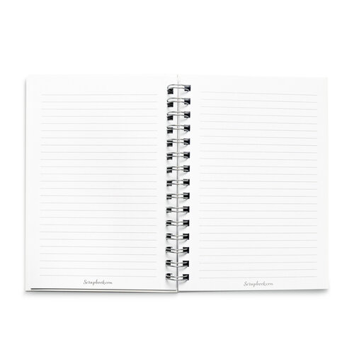 Scrapbook.com - A5 Spiral Notebook - White with Silver Logo