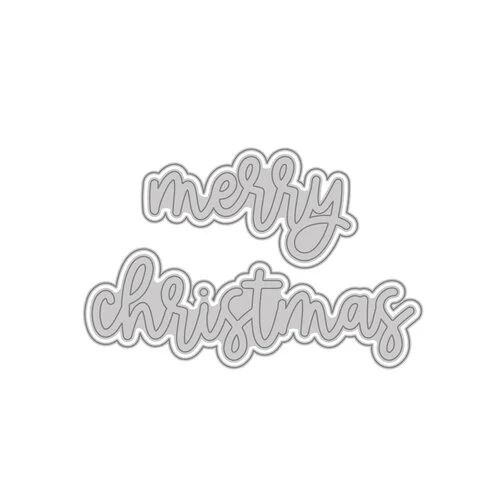 Scrapbook.com - Decorative Die Set - Merry Christmas Sentiments II