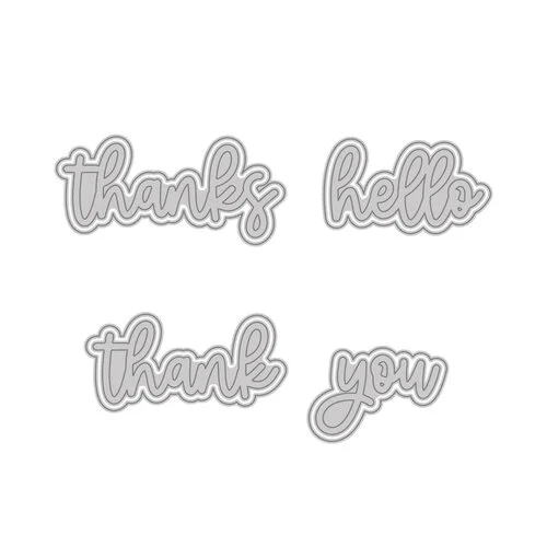 Scrapbook.com - Decorative Die Set - Thank You Sentiments II