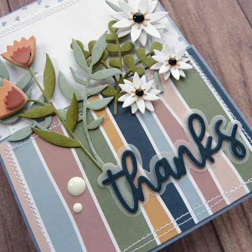 Scrapbook.com - Decorative Die Set - Thank You Sentiments II
