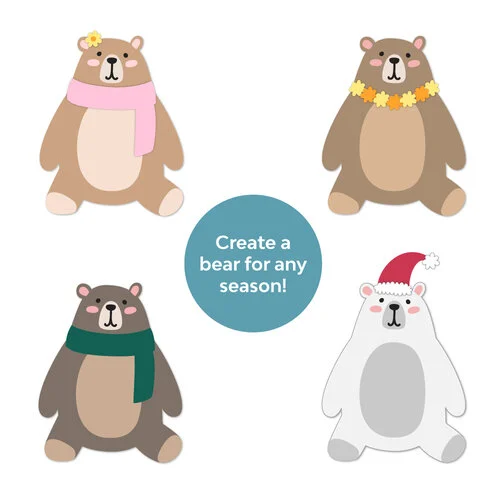 Scrapbook.com - Decorative Die Set - Build and Layer - Bear 2 Scrapbook.com - Decorative Die Set - Build and Layer - Bear