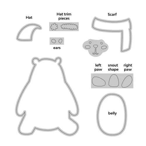 Scrapbook.com - Decorative Die Set - Build and Layer - Bear 3 Scrapbook.com - Decorative Die Set - Build and Layer - Bear