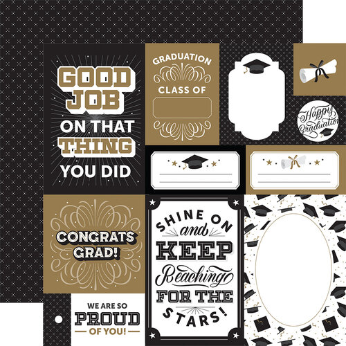 Echo Park - Graduation Collection - 12 x 12 Double Sided Paper - Multi Journaling Cards 1 Echo Park - Graduation Collection - 12 x 12 Double Sided Paper - Multi Journaling Cards
