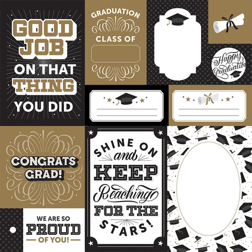 Echo Park - Graduation Collection - 12 x 12 Double Sided Paper - Multi Journaling Cards 2 Echo Park - Graduation Collection - 12 x 12 Double Sided Paper - Multi Journaling Cards