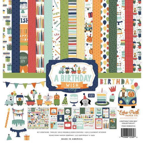Echo Park - A Birthday Wish Boy Collection - 12 x 12 Collection Kit