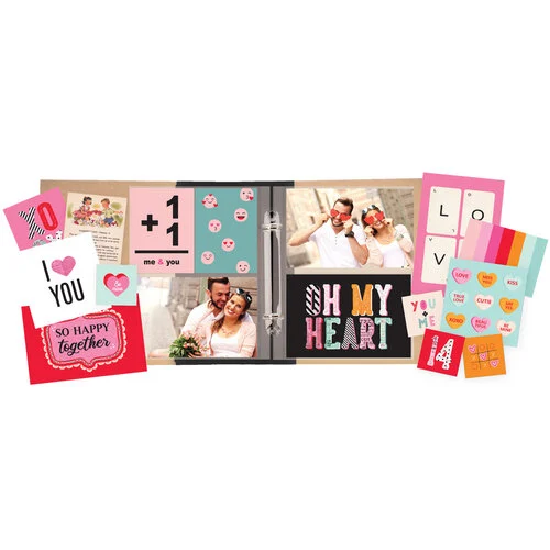 Simple Stories - Heart Eyes Collection - 12 x 12 Double Sided Paper - 4 x 6 Elements 4 Simple Stories - Heart Eyes Collection - 12 x 12 Double Sided Paper - 4 x 6 Elements