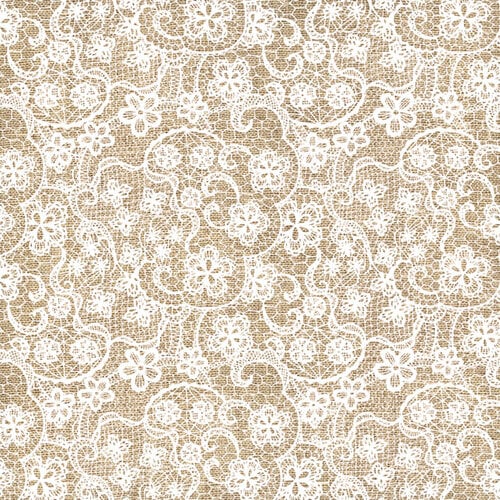 Scrapbook Customs - 6 x 6 Paper Pack - Burlap Lace 4 Scrapbook Customs - 6 x 6 Paper Pack - Burlap Lace