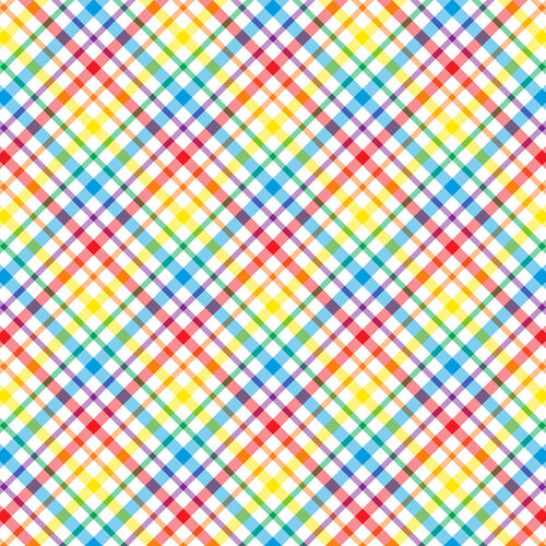 Scrapbook Customs - 6 x 6 Paper Pack - Rainbow Plaid 2 Scrapbook Customs - 6 x 6 Paper Pack - Rainbow Plaid