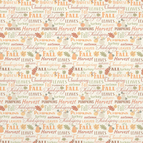 Scrapbook Customs - 12 x 12 Double Sided Paper - Thanksgiving Dinner 3 Scrapbook Customs - 12 x 12 Double Sided Paper - Thanksgiving Dinner