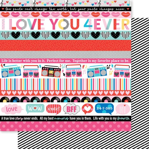 Bella Blvd - Our Love Song Collection - 12 x 12 Double Sided Paper - Borders 1 Bella Blvd - Our Love Song Collection - 12 x 12 Double Sided Paper - Borders