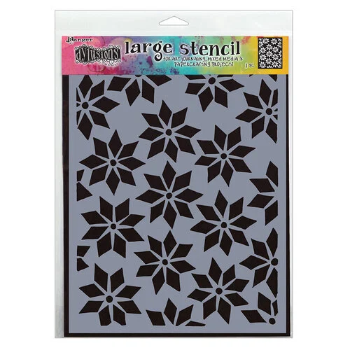 Ranger Ink - Christmas - Dylusions Stencils - Large - Star Flurry