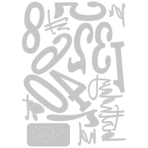 Sizzix - Thinlits Dies - Fabulous Birthday Numbers 2 Sizzix - Thinlits Dies - Fabulous Birthday Numbers