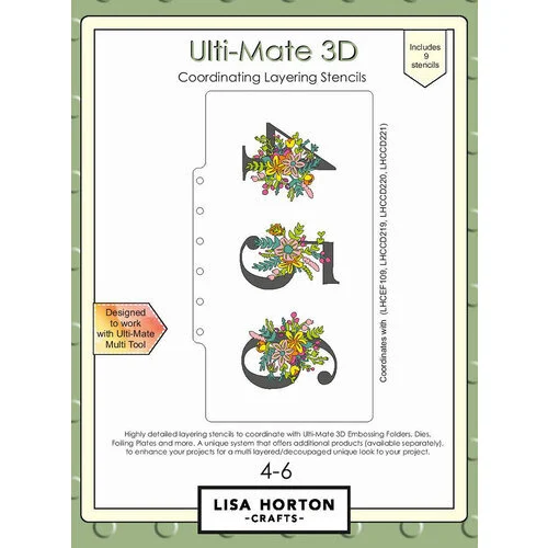 Lisa Horton Crafts - Ulti-Mate 3D Layering Stencils - 4-6 1 Lisa Horton Crafts - Ulti-Mate 3D Layering Stencils - 4-6