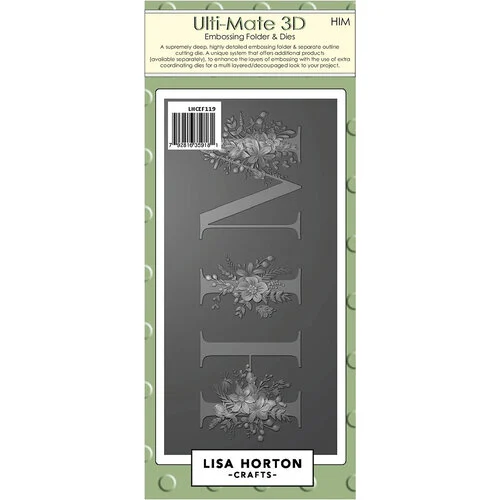 Lisa Horton Crafts - Ulti-Mate 3D Embossing Folder - HIM
