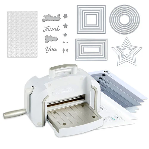 Spellbinders - Platinum 6 Die Cutting Machine - Universal Plate System - Nested Basics Bundle