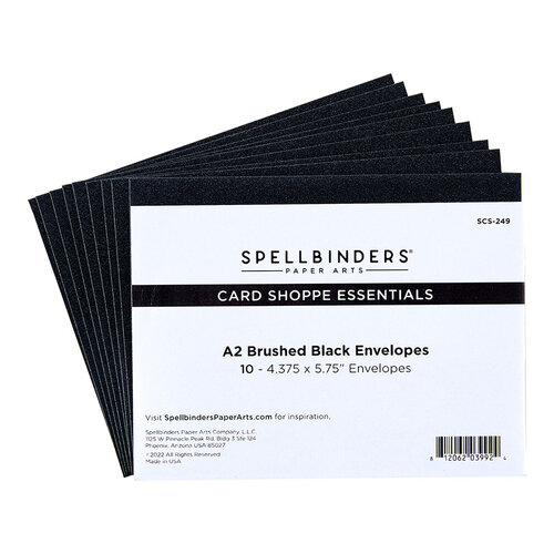 Spellbinders - Sealed Collection - A2 Envelopes - Brushed Black - 10 Pack 2 Spellbinders - Sealed Collection - A2 Envelopes - Brushed Black - 10 Pack