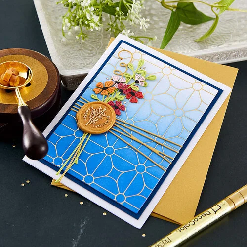 Spellbinders - Sealed Collection - Wax Seal Stamp - Wildflower