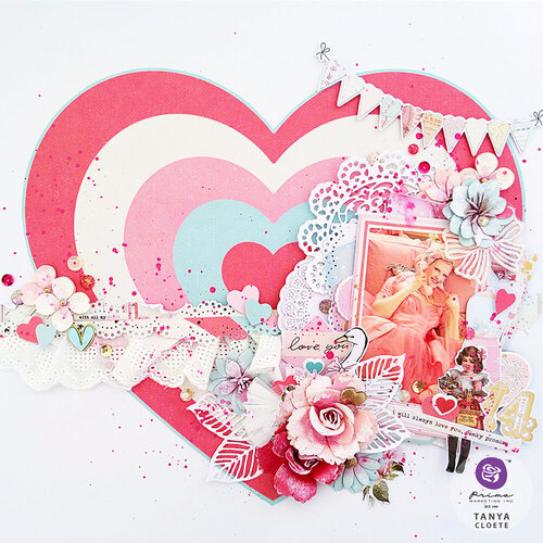 Prima - Love Notes Collection - Flower Embellishments - Madly In Love