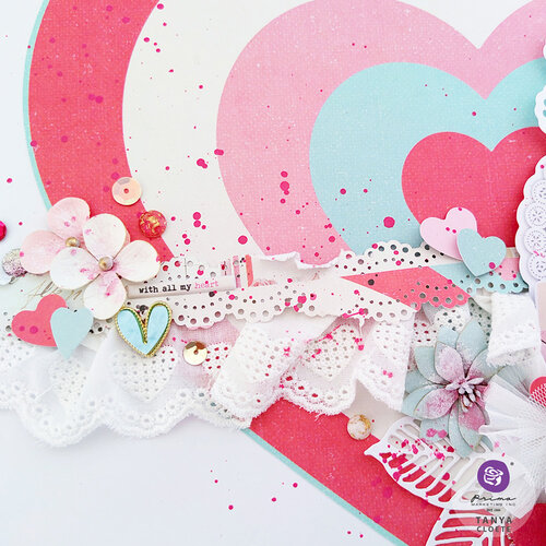 Prima - Love Notes Collection - Flower Embellishments - Madly In Love
