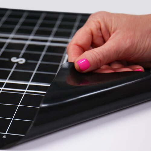 Scrapbook.com - Project Grip with Grids - Double Sided Silicone Craft Mat - Black - Large - 24x18
