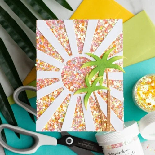 Scrapbook.com - Decorative Die Set - A2 Plate - Sunburst
