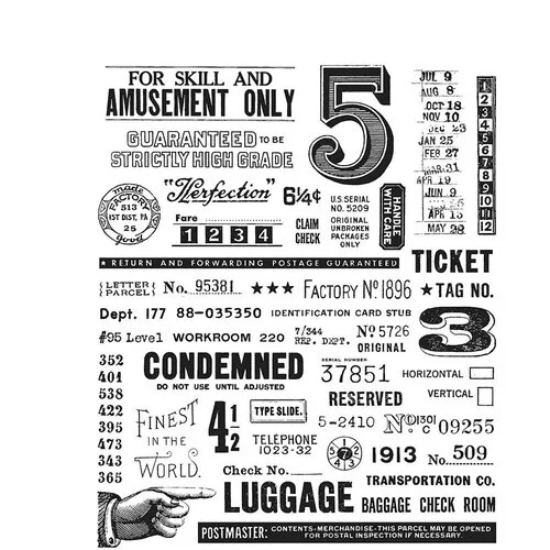 Stampers Anonymous - Tim Holtz - Cling Mounted Rubber Stamp Set - Eccentric 1 Stampers Anonymous - Tim Holtz - Cling Mounted Rubber Stamp Set - Eccentric
